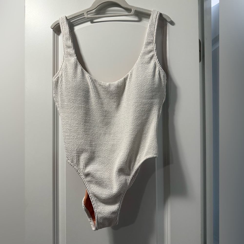 J. Crew Textured Scoop-Back One-Piece Swimsuit
